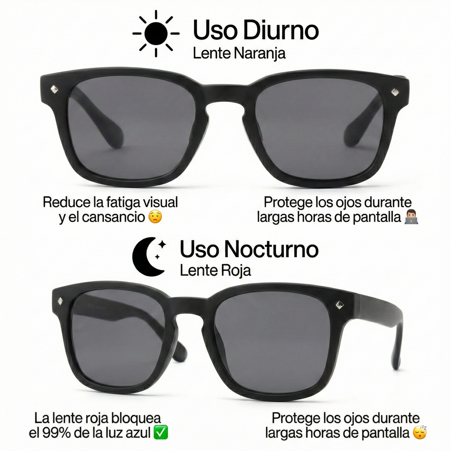2 Gafas LUMEN™ – Sistema de Protección Visual Adaptativa